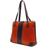 Floto Italian Leather Tote Bag Toscana Women's Shoulder bag orange brown 2