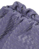 Izoa Vincenza Woven Leather Clutch Crossbody Bag Lilac Purple