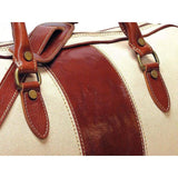 canvas and leather duffle bag floto venezia