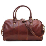 Floto Italian Leather Venezia Mini Duffle Carryon Bag brown