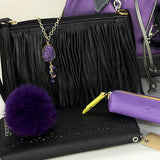 ClaudiaG Foxy Bag Charm Keychain Plum Purple