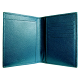 72 Smalldive Saffiano Leather Bi Colored Passport Wallet Blue