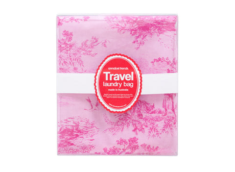ANNABEL TRENDS Travel Laundry Bag Toile Pink
