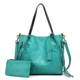 Old Trend Daisy Leather Tote with Coin Purse