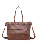 Old Trend Leather Prism Tote Bag