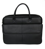 MJ Room Leather Laptop Briefcase Bag Black