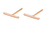 Agapantha Thin Line Studs LG Earrings