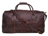 Hidesign Charles Leather Cabin Travel Duffle Weekend Bag Brown