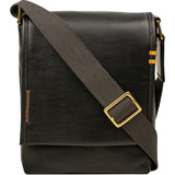 Hidesign Seattle Unisex Leather Crossbody Messenger Bag Black