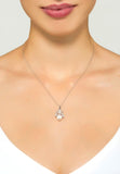 Latelita Pearl Gemstone Honey Bee Pendant Necklace Silver