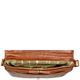 Hidesign Parker Leather Medium Briefcase Tan