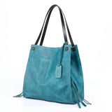 Old Trend Daisy Leather Tote with Coin Purse