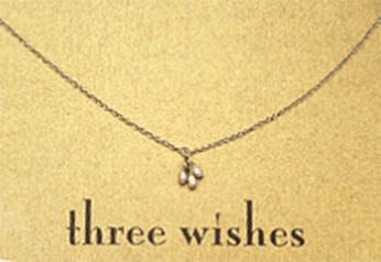 DOGEARED Three Wishes Necklace Gold Dipped