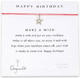 DOGEARED Make A Wish Necklace - Happy Birthday Star Silver