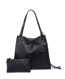 Old Trend Daisy Leather Tote with Coin Purse