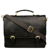 Hidesign Hunter 15" Laptop Compatible Leather Briefcase Black