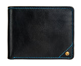 Hidesign Angle Stitch Leather Multi-Compartment Leather Wallet Black