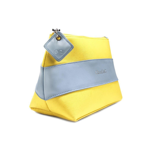 CaludiaG Leather Beauty Pouch Yellow Pollen