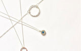 ICHU Opal Petite Circle Sterling Silver Necklace