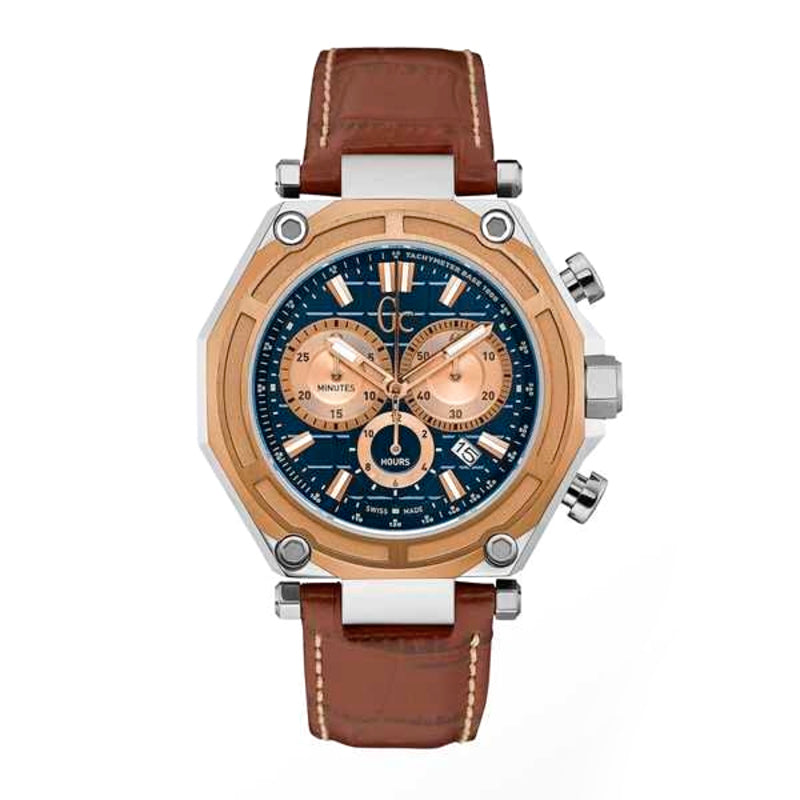 Gc python leather strap chrono watch Clearance