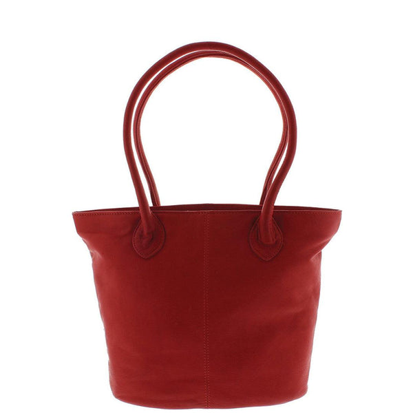GABEE LEATHER JANE TOTE RED