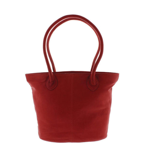 GABEE LEATHER JANE TOTE RED
