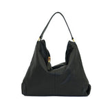 MANZONI Leather Slouchy Bag (Style N359) SALE - BLACK