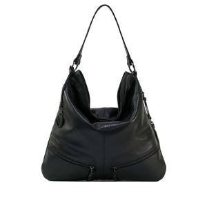 MANZONI Leather Shoulder Bag (Style N528) - SALE - BLACK