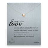 DOGEARED Pearls of Love Necklace - Sterling Silver