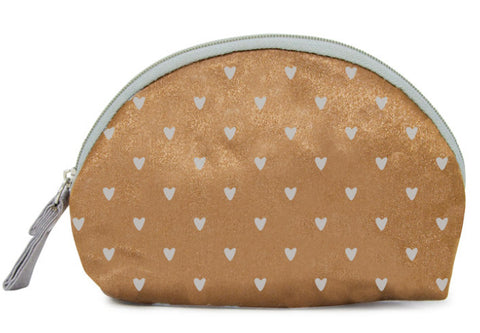 Sweet Dreams Bronze Heart Cosmetic Bag