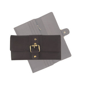 MANZONI Leather Calf Nappa Women's Wallet (Style W510) SALE - CHOCOLATE