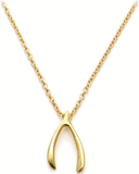 DOGEARED Wishbone Necklace - Gold Dipped